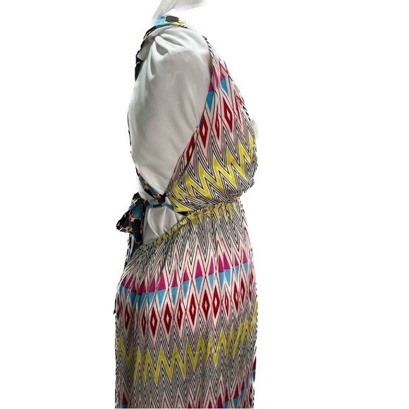 Common Thread silky satin, vintage print maxi sundress, like new, medium - Picture 2 of 10